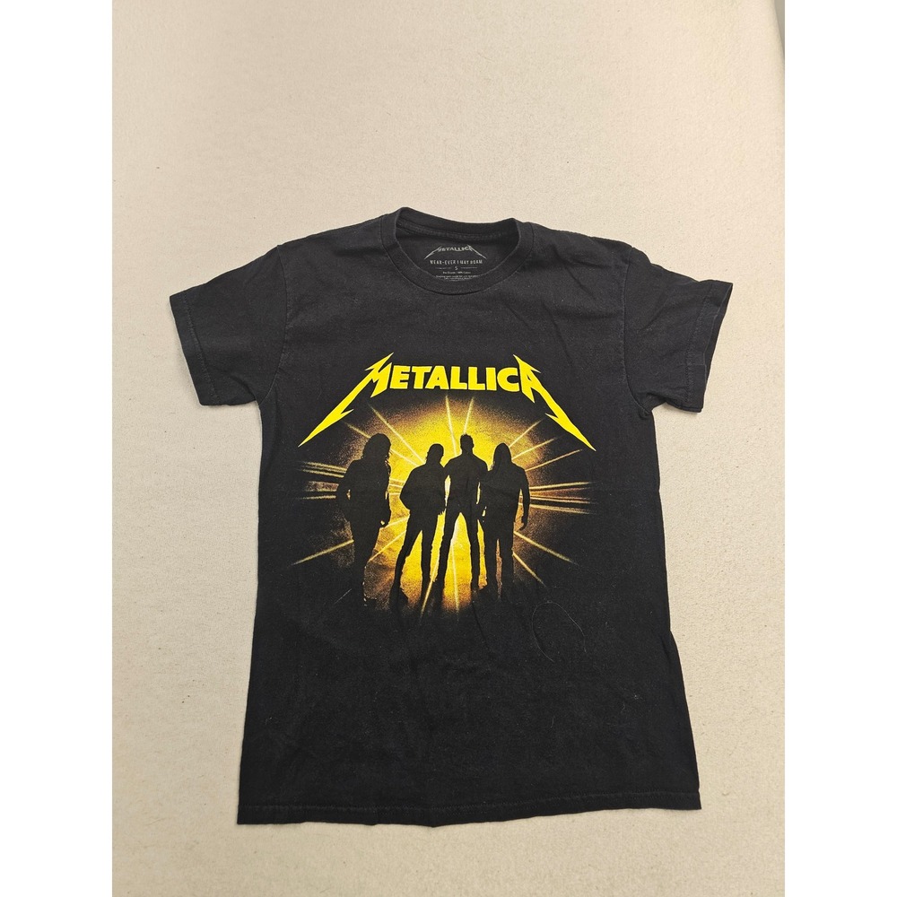 Metallica M72 World Tour T-Shirt Black Yellow Graphic Concert Tee Mens Small
